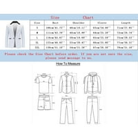 SNGXGN Blazer jakne za muškarce Office Radni odijelo Jakna Muške odijelo, bijelo, veličina s