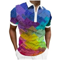 Yubnlvae muns 3d digitalni tisak rever sa zatvaračem kratki rukav majica casual modna jakna za majicu