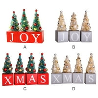 Odbrojavanje božićnih drva Bo sa drvetom, blok zvijezda Advent Calendar Stolpop, Drveni kućni dekor,