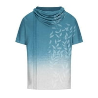 Tie Dye lišće uzorak Ispiši ljetne dupene za muškarce Casual Short rukav Grafički majica Majica labavo