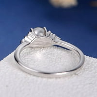 Mortilo ženski biserni dijamantski prsten stilski prstenski prsten za angažman prstenove za žene za
