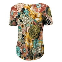 Hanas ženske modne ljetne ženske majice kratkih rukava ruffle vrhovi labavi vrhovi casual predimenzionirani
