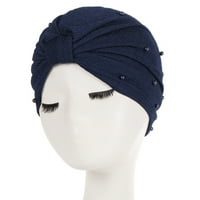Šeširi za muškarce Žene Ženske modne elastične čvrste boje Udobna kapa perla velika kapa za žene ljetne
