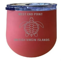 West End Point Britanska Djevičanska ostrva oz CORAL LASER Izolirani vinski vinski vinski od nehrđajućeg