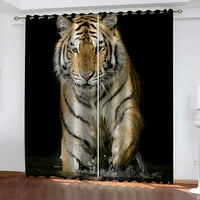 Fupoqi Qibaidin Qibaidin Gromet termalne zavjese - Kreativne životinjske tigraste ploče zastori termalno