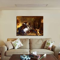 Eugene Delacroi Slikarstvo Art Print Arapski konji Francuski romantizam Platno Art Umrio Wall Art