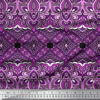 Soimoi Poly Georgette tkanina Geometrijska i Paisley Dekorativni dekorsko dekorsko dekorsko dvorište široko