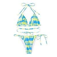 Kupaći kostimi za kupaće kostimi žene postavljene kupaće kostim zavojnim odjećom odjeće dvodijelno push