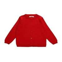 Beiwei Kids Pletene džemper dugih rukava KARDIGAN DUGOS DUGOS CARDIGANS LOKOVE TOP VREMENE VRATE Termički