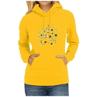 Prevelika dukserica za žene - Ispis ponude danas pulover duksev dugih rukava jesen i zimsko vukodloška žuto hoodie l