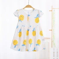Tosmy Toddler Dječji ljetni tanki stil slatki crtani plodovi Ispis prozračne haljine za djevojčice mjeseci