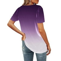 Kratka košulja Crewneck Duksev ležerna bluza Grafički tees Loot Fit Basic Tops Košulje za žene Trendi