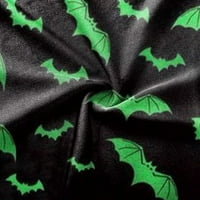 SKSLOEG Halloween Srcubs Pumpkin Cat Bat Print V-izrez Radna odjeća sa džepovima Košulje Radna uniforma,
