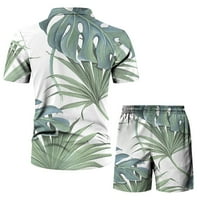 YievOt Voguish odjeće za plažu Havajska tiskana otpremna ovratnik dugmad kratkih rukava Boho Cardigan