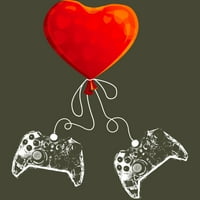 Video Gamer Heart Controller za Valentinovo Dječji dječaci Muški Vojni zeleni grafički tee - Dizajn