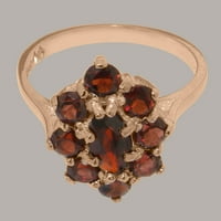 Britanci napravili 14K ružičastog zlatnog prstena sa prirodnim prstenom za izjave o ženskom žbuku - veličine opcija - veličine 4