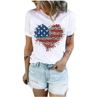 American Flag T Shirt Women 4th of July Patriotic Shirts Independence Day Shirts Top Independence Day