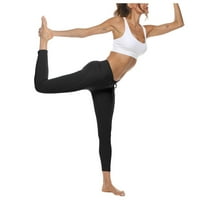 Sportske hlače, žene, seksi crtač visoki struk stretch fitness tajice joga hlače black m