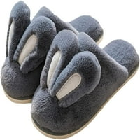 Ženske slatke zečje uši zimski plišani papuče Neklizne papučene papuče za muškarce unutarnje kuće tople