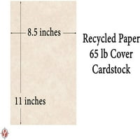 8. Pribor za pribor za reciklirani papir 65LB. Poklopac kartona - listovi po