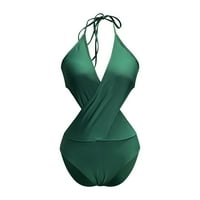 Kupaći kostim za žene kupaći kostim V CUT CUT CUT WIDEWER WIDERAPS Back Tie Prsata bikinija