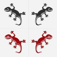 UPOSAO Car Carbon Fiber Gecko naljepnica Zaštitnik za blokiranje ogrebotina Kreativna trodimenzionalna vodootporna ukras motocikl naljepnica za laptop skejtboard kofer desno crveni