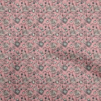 Onuone Rayon Light Pink Tkanina Cvjeća za šivanje tkanine od dvorišta tiskane diy odjeće šiva široko