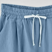 B91XZ Žene plivajuće kratke hlače Žene tiskane ljetne pamučne hlače visoke struke plus veličine kratke