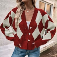 TUPHREGYOW Womenska zgušnjavana slobodno vrijeme modni džemper Outerwear Clearence Puno mekani labavi