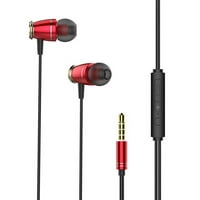 Toyella Metal u uši teške bas univerzalne slušalice crvene boje