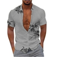 SimplMayGeni Clearence Tops Muška majica Ljeto Muškarci Modni casual tipke Havaii Ispis Isključivanje