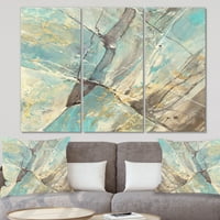 Art DesimanArt mineralni pejzaž u plavoj, kremi i smeđi Nautičkim platnostima zamotanih i obalnim galerijama
