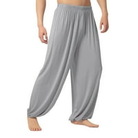 Safuny hlače za muškarce Ležerne prilike pune hlače hlače Jogger Ples Yoga Pant Grey XXL