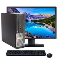 Obnovljena Dell Desktop Intel Core i Computer 8GB 16GB RAM do 512GB SSD 22 LCD monitor Wi-Fi tipkovnice