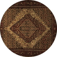 Ahgly Company u zatvorenom okruglom perzijskim smeđim tradicionalnim prostirkama područja, 3 'krug