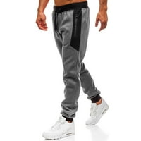 B91XZ muške haljine hlače u boji džep u boji Sportski patentni zatvarač Podudaranje hlača Čvrste pantalone