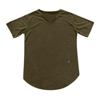 Wofedyo košulje za muškarce V rukave čvrste plus vrat kratke boje veličine muškaraca muške majice bluza