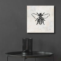 Epic Art 'Bee Mark BW od Courtney Prahl, Akrilna stakla Zidna Art, 12 x12