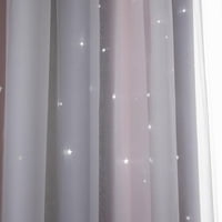 Cruelife Star Window Curtains, zvijezde zastori za djecu Dječji objektivni dnevni boravak, ružičaste dvoslojne šuplje svjetluce zvijezde, panel, 39. 51.18
