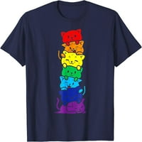 Tree Funny LGBT mačja stack Rainbow Gay Pride poklon za majicu za ljubavnika CAT