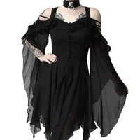Pseurrlt Halloween Ženska odjeća Ženska povremena haljina od ramena Gotic Noć vještica za žene Cosplay party