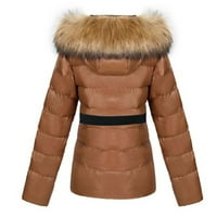 Zimski kaputi za žene, patentni rukav s dugim rukavima sa kapuljačom od kapuljača FAU-a, zbirki kaput