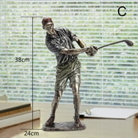 Stamens ukrasi, golfer figurica kip dekor Vintage ukrasne smole ukras za kućnu policu za ljuljanje golf