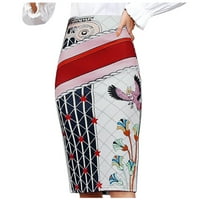 HHEI_K ženska modna polovica suknja od tiskanog koraka paket hip kratka suknja