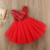 Pimfylm duge haljine za porodičnu haljinu za djevojčice mališana pročišćeni pamučni crveni 5- godina