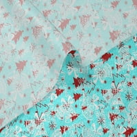 Onuone Velvet aqua plavi tkanini Božićni šivanje zanata za obnarenje Tkanini otisci na široko dvorište