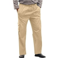 Yuwull radne pantalone za muškarce, muške povremene teretne hlače Multi džep pamučne patve pantalone