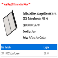 Filter za vazduh kabine - kompatibilan sa - Subaru Forester 2.5L H4