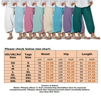 Ženske konusne hlače domaće odjeće pamučne lanene vučne strugove elastične struke hlače Ležerne ljetne