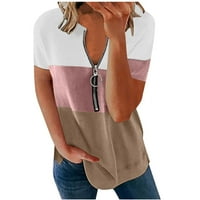 Yievt ženski vrhovi i bluze čišćenje Ženske majice sa patentnim zatvaračem modni povremeni patchwork